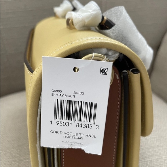 Coach Rogue Top Handle Bag In Colorblock Brass/Hay Multi NWT - Picture 10 of 16
